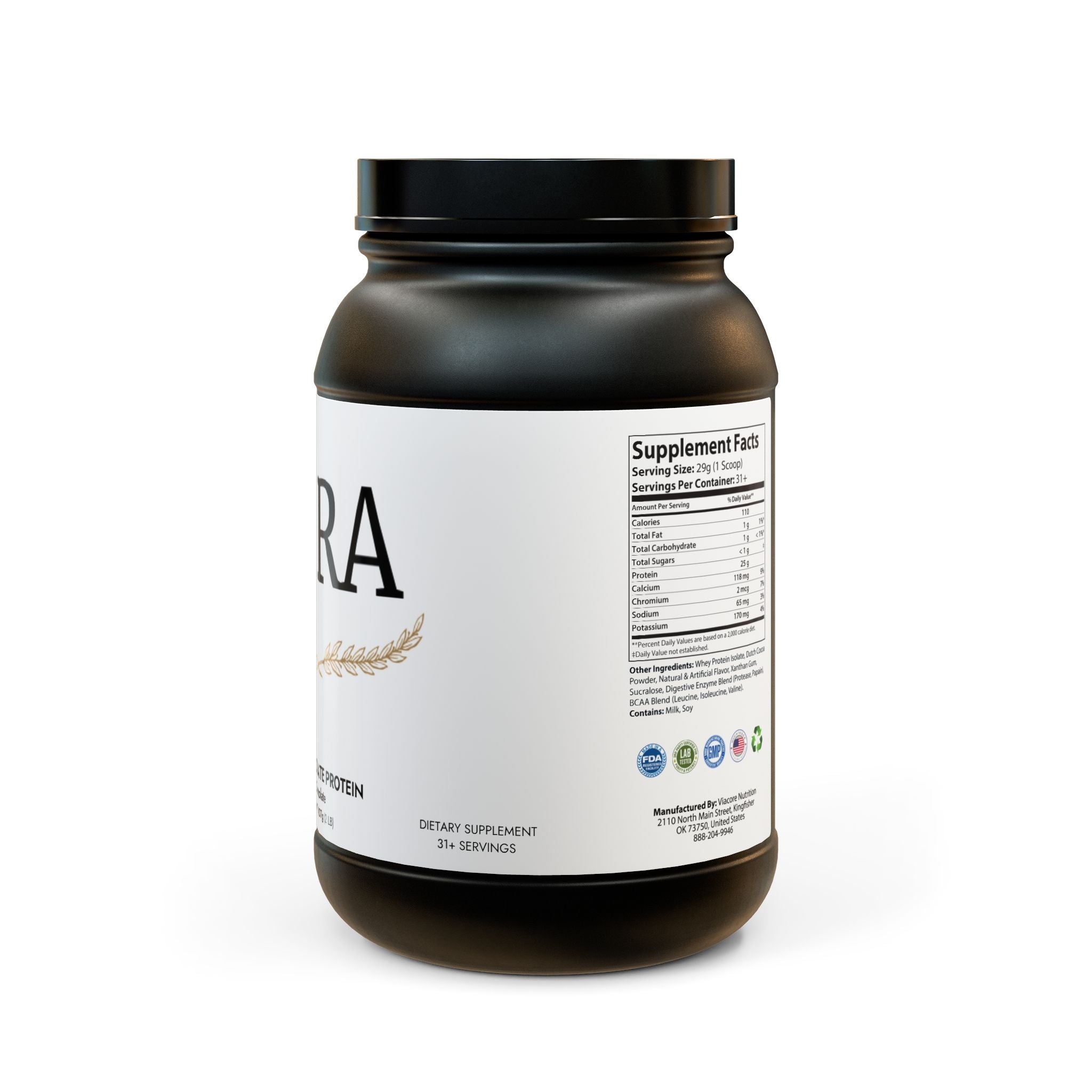 Whey Isolate Protein Supplement (907g, 2lb)