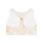 Marble Pattern Sports Bra, Comfortable Activewear, Workout Top, Yoga Apparel, Stylish Fitness Bra, Gym Essentials