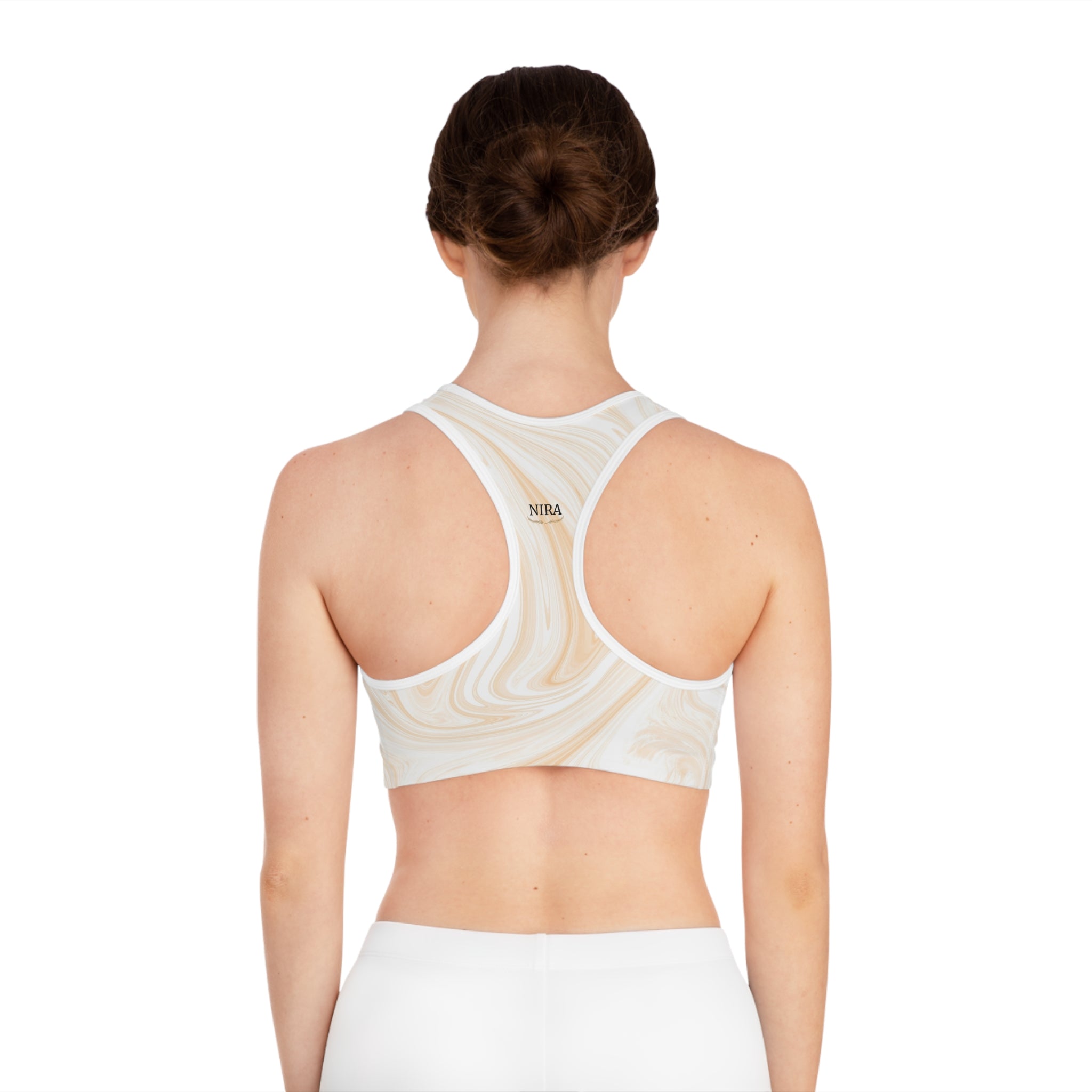 Marble Pattern Sports Bra, Comfortable Activewear, Workout Top, Yoga Apparel, Stylish Fitness Bra, Gym Essentials